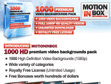 Tablet Screenshot of motioninbox.com